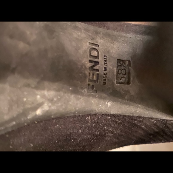 Fendi Suede High Heeled Boots Size 38 1/2 - Picture 10 of 15